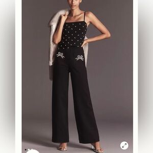 By Anthropologie THE COLETTE FULL-LENGTH EMBROIDERED POCKET PANTS BY MAEVE